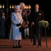 La reine Elizabeth II et le prince Philip assistaient le 8 mai 2015 à une cérémonie de commémoration du 70e anniversaire de la fin de la Seconde Guerre mondiale, à Windsor.