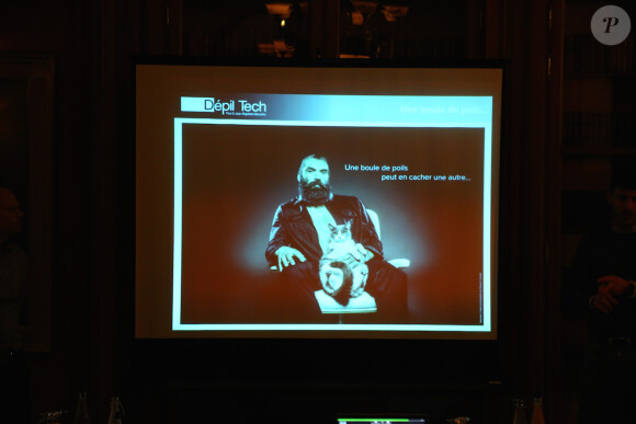 Sébastien Chabal à la conférence de presse Dépil Tech à l'hôtel Millenium à Opéra à Paris, le 26 mars 2015