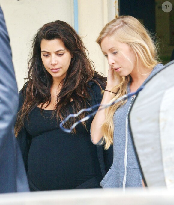 Leah Jenner et Kim Kardashian enceinte, le 27 juillet 2013 