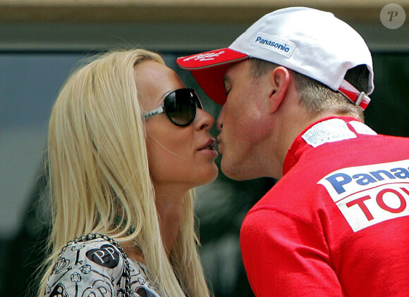 Ralf Schumacher et sa femme Cora à Manama, le 14 avril 2007. 