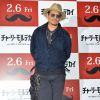 Johnny Depp pose lors du photocall du film "Charlie Mortdecai" à Tokyo, le 28 janvier 2015.  