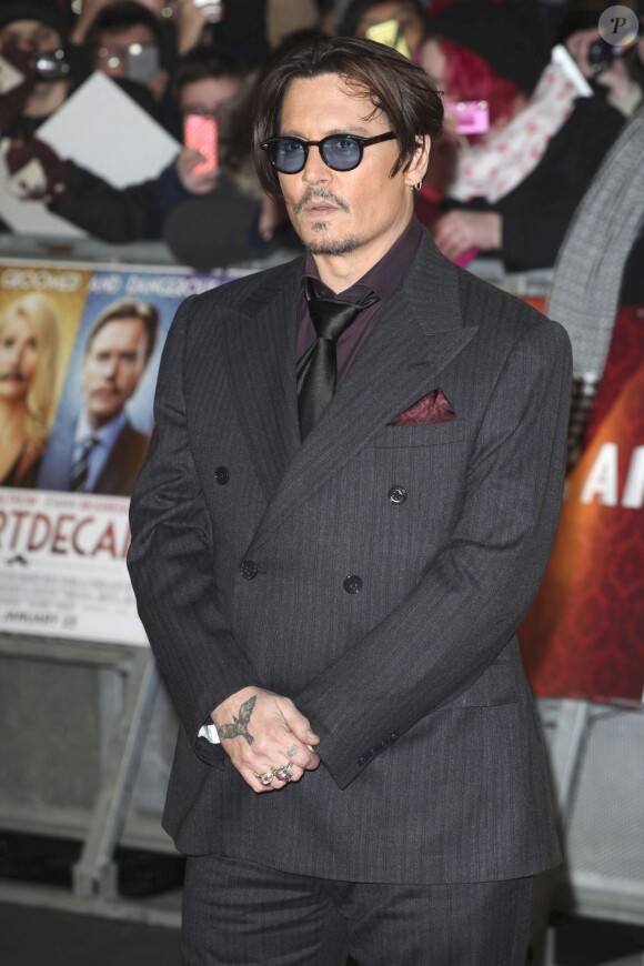 Johnny Depp - Première du film "Charlie Mortdecai" à l'Empire, Leicester Square, à Londres, le 19 janvier 2015. 