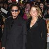 Johnny Depp et sa fiancée Amber Heard - Première du film "Charlie Mortdecai" à l'Empire, Leicester Square, à Londres, le 19 janvier 2015. 