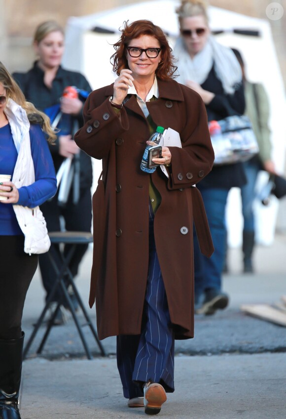 Susan Sarandon - Tournage du film "Three Generations" à New York, le 12 novembre 2014. 