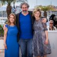  Tassadit Mandi, Gustave Kervern et Val&eacute;ria Bruni-Tedeschi - Photocall du film "Asphalte" lors du 68e Festival International du Film de Cannes, le 17 mai 2015 