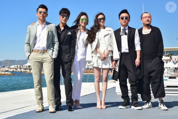 Exclusif - Xia Yu, Chen Kun, Shu Qi, Angelababy, Huang Bo, Wu Ershan - Photocall du film "Ghouls" sur la Plage Majestic 68 à Cannes le 15 mai 2015