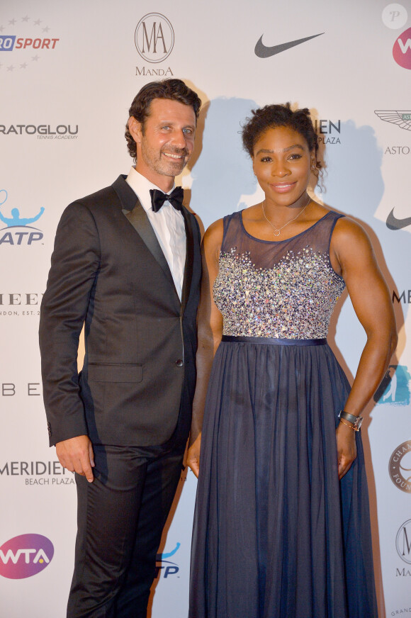 Serena Williams et son compagnon Patrick Mouratoglou lors de la soirée de la fondation Champ'Seed à l'hôtel Méridien de Monte-Carlo à Monaco le 19 mai 2015