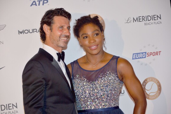 Serena Williams et son compagnon Patrick Mouratoglou lors de la soirée de la fondation Champ'Seed à l'hôtel Méridien de Monte-Carlo à Monaco le 19 mai 2015