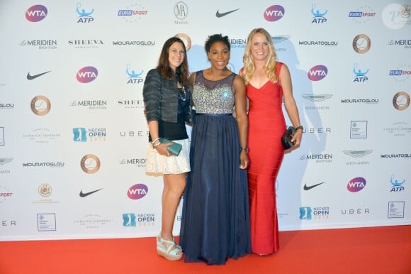 Marion Bartoli, Serena Williams, Caroline Wozniacki lors de la soirée de la fondation Champ'Seed à l'hôtel Méridien de Monte-Carlo à Monaco le 19 mai 2015