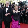 Jane Fonda et Michael Caine - Montée des marches du film "Youth" lors du 68e Festival International du Film de Cannes, le 20 mai 2015.
