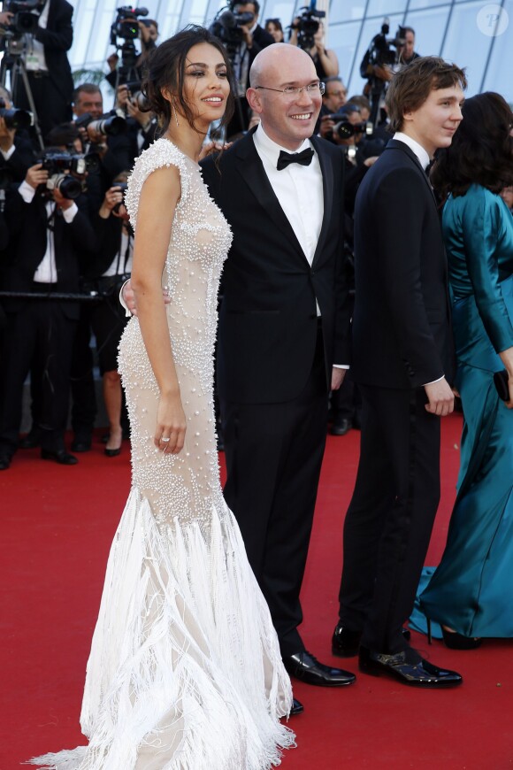 Madalina Ghenea, Alex MacQueen, Paul Dano - Montée des marches du film "Youth" lors du 68e Festival International du Film de Cannes, le 20 mai 2015.