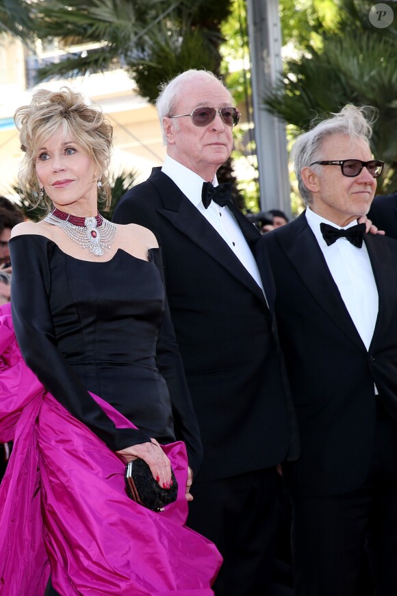 Jane Fonda, Michael Caine, Harvey Keitel - Montée des marches du film "Youth" lors du 68e Festival International du Film de Cannes, le 20 mai 2015.