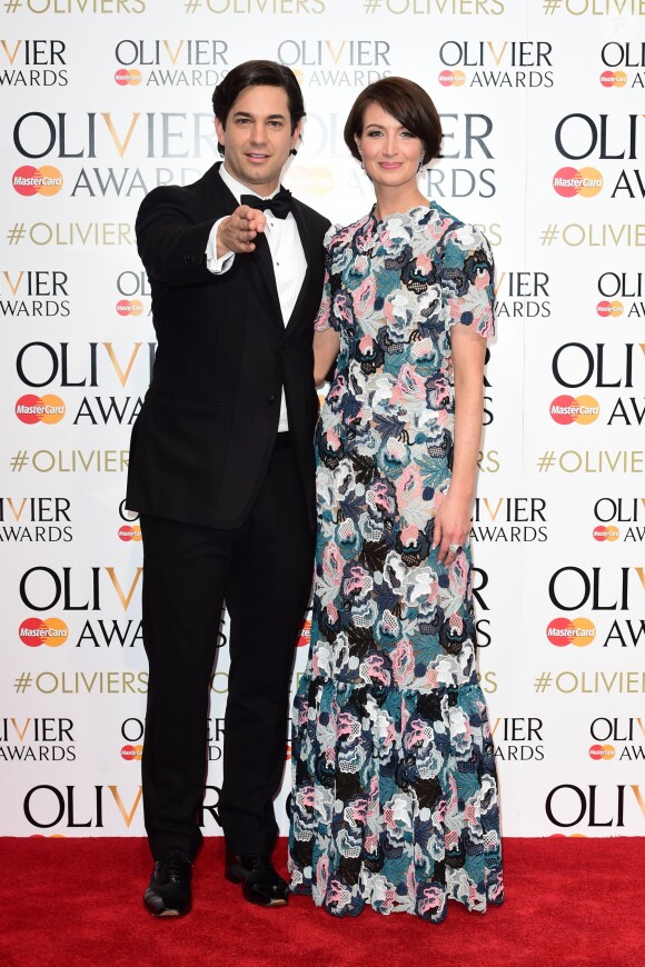 Adam Garcia et Lauren Cuthbertson aux Lawrence Olivier Awards à Londres, le 12 avril 2015.