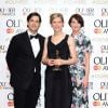 Adam Garcia, Crystal Pite et Lauren Cuthbertson aux Lawrence Olivier Awards à Londres, le 12 avril 2015.