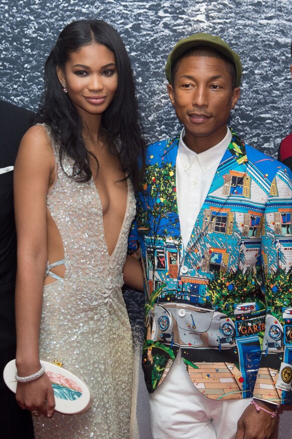 Chanel Iman et Pharrell Williams assistent à la soirée post-projection du film Dope à Cannes, le 22 mai 2015.