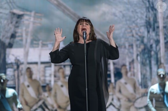 Lisa Angell lors des répétitions de la grande finale de l'Eurovision 2015 à Vienne, le 22 mai 2015.