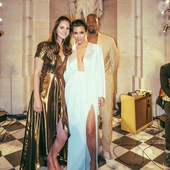 Lana Del Rey, Kim Kardashian et Kanye West au château de Versailles. Le 23 mai 2014.