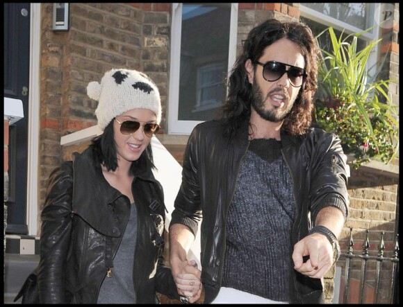 Katy Perry et Russell Brand à Londres en novembre 2009