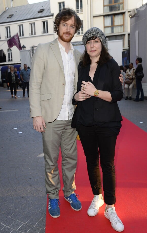 Gaël Giraudeau et sa compagne Anne Auffret - Dernière du spectacle "Les Franglaises" au théâtre Bobino à Paris, le 27 mai 2015.