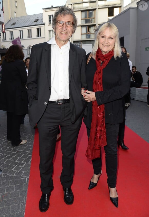 Gérard Leclerc et sa femme Julie - Dernière du spectacle "Les Franglaises" au théâtre Bobino à Paris, le 27 mai 2015.