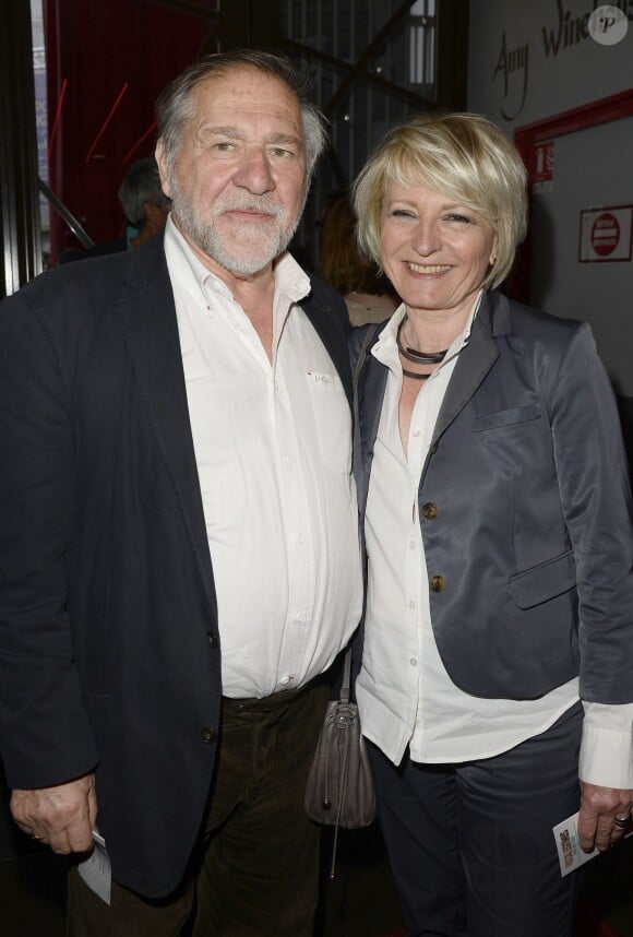 Pierre Santini et sa femme - Dernière du spectacle "Les Franglaises" au théâtre Bobino à Paris, le 27 mai 2015