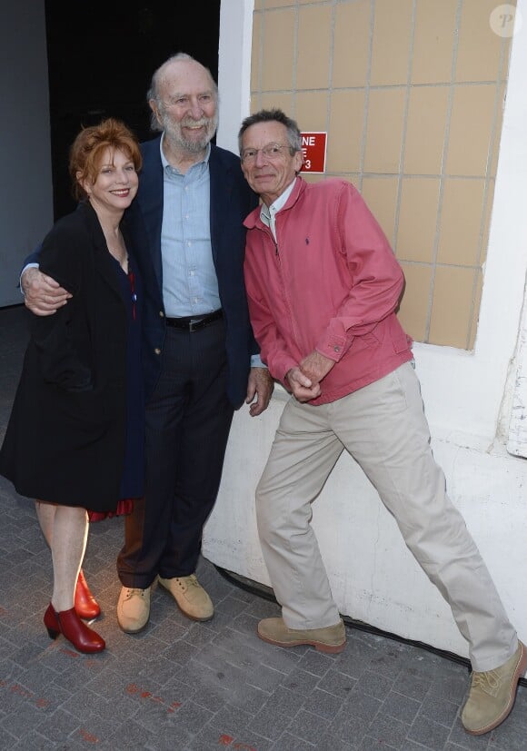 Jean-Pierre Marielle et sa femme Agathe Natanson, Patrice Leconte - Dernière du spectacle "Les Franglaises" au théâtre Bobino à Paris, le 27 mai 2015