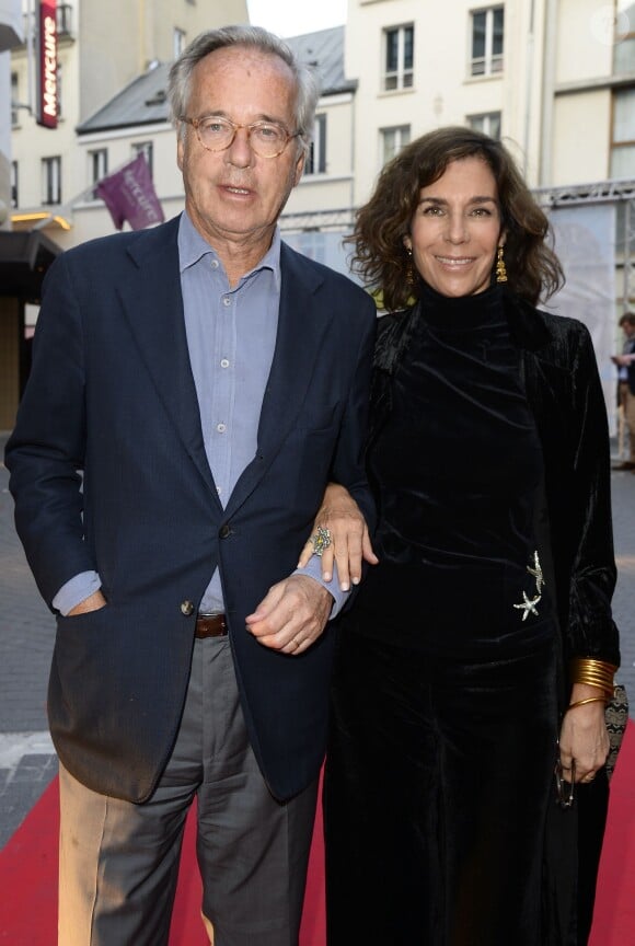 Christine Orban et son mari Olivier - Dernière du spectacle "Les Franglaises" au théâtre Bobino à Paris, le 27 mai 2015