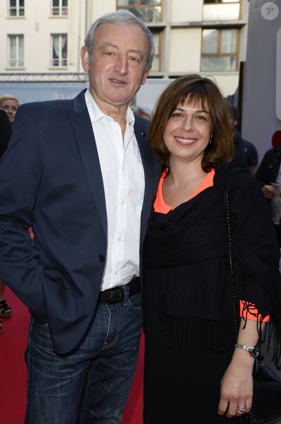 Yann Queffélec et sa femme Servane - Dernière du spectacle "Les Franglaises" au théâtre Bobino à Paris, le 27 mai 2015.