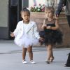 Kim Kardashian, sa fille North et sa nièce Penelope, de sortie entre filles à Los Angeles. Le 28 mai 2015.