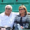 Dominique Strauss Kahn et sa compagne Myriam L'Aouffir assistent aux Internationaux de France de tennis de Roland Garros le 30 mai 2015.
