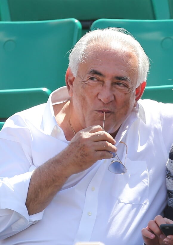 Dominique Strauss Kahn aux Internationaux de France de tennis de Roland Garros le 30 mai 2015.