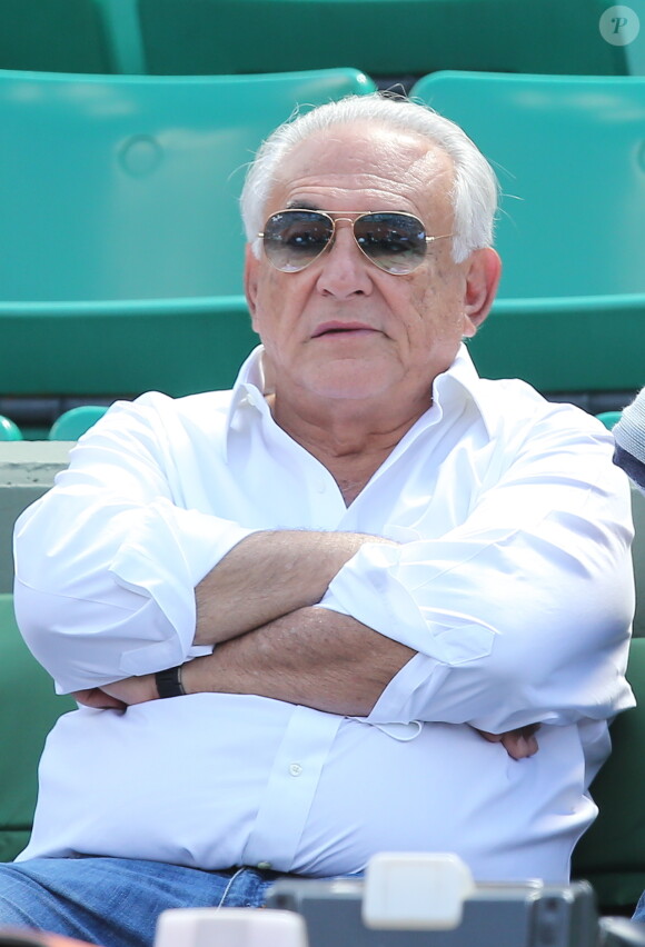 Dominique Strauss Kahn aux Internationaux de France de tennis de Roland Garros le 30 mai 2015.