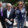 Dominique Strauss Kahn et sa compagne Myriam L'Aouffir - People aux Internationaux de France de tennis de Roland Garros le 30 mai 2015