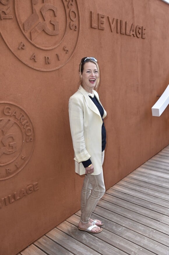 Gabrielle Lazure pose au Village lors de l'edition 2015 du tournoi de tennis de Roland Garros a Paris, France, le 30 mai 2015.
