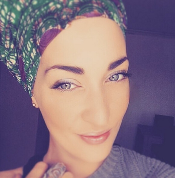 Sheryfa Luna avec un foulard "africastyle" sur la tête. Mai 2015.