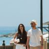 Xabi Alonso passe ses vacances avec sa femme Nagore Aramburu et ses enfants à Marbella en Espagne le 28 mai 2015.