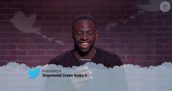 Draymond Green lors des "mean tweets" de Jimmy Kimmel - juin 2015