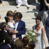 Exclusif - Mariage religieux de Vincent Labrune, Président de l'Olympique de Marseille, et Laetitia de Luca à l'église collégiale Saint-Martin de Saint-Rémy-de-Provence, le 6 juin 2015.