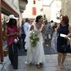 Exclusif - Mariage religieux de Vincent Labrune, Président de l'Olympique de Marseille, et Laetitia de Luca à l'église collégiale Saint-Martin de Saint-Rémy-de-Provence, le 6 juin 2015. 