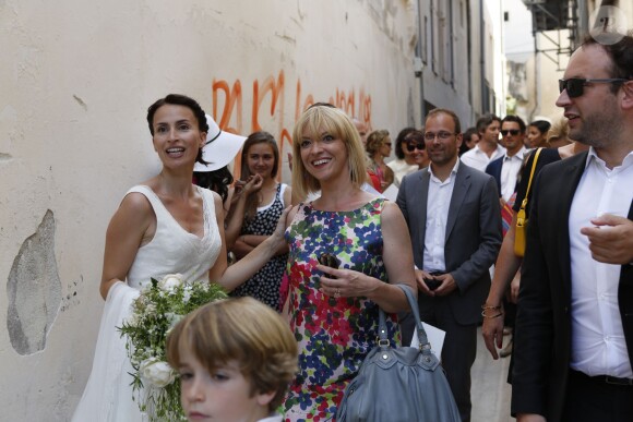 Exclusif - Mariage religieux de Vincent Labrune, Président de l'Olympique de Marseille, et Laetitia de Luca à l'église collégiale Saint-Martin de Saint-Rémy-de-Provence, le 6 juin 2015. 