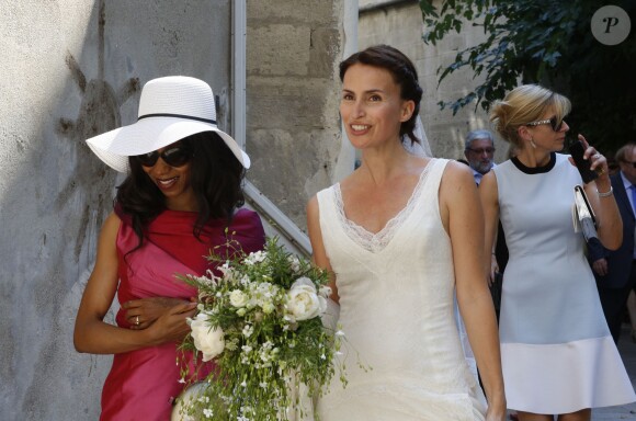 Exclusif - Mariage religieux de Vincent Labrune, Président de l'Olympique de Marseille, et Laetitia de Luca à l'église collégiale Saint-Martin de Saint-Rémy-de-Provence, le 6 juin 2015. 