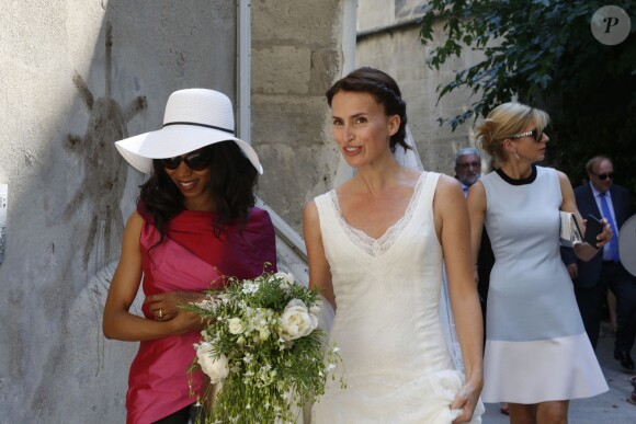 Exclusif - Mariage religieux de Vincent Labrune, Président de l'Olympique de Marseille, et Laetitia de Luca à l'église collégiale Saint-Martin de Saint-Rémy-de-Provence, le 6 juin 2015. 