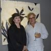 Exclusif - Catherine Jacob et Pierre-Marie Brisson, lors du vernissage de l'exposition de Pierre-Marie Brisson à la galerie Shchukin à Paris le 4 juin 2015.