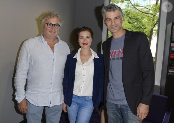 Exclusif - Pierre-Marie Brisson, François Vincentelli et sa compagne Alice Dufour, lors du vernissage de l'exposition de Pierre-Marie Brisson à la galerie Shchukin à Paris le 4 juin 2015.