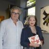 Exclusif - Pierre-Marie Brisson et Françoise Fabian, lors du vernissage de l'exposition de Pierre-Marie Brisson à la galerie Shchukin à Paris le 4 juin 2015.
