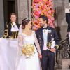 Les mariés dans la chapelle royale - Mariage du prince Carl Philip de Suède et Sofia Hellqvist à Stockholm le 13 juin 2015  STOCKHOLM 2015-06-13. Wedding of Prince Carl Philip of Sweden and Miss Sofia Hellqvist.13/06/2015 - Stockholm