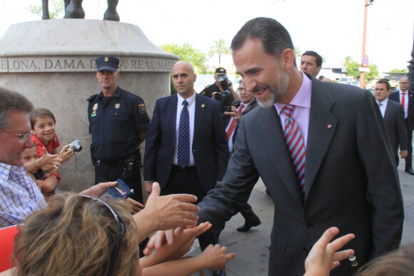 Le roi Felipe VI d'Espagne à la Real Maestranza de Caballeria à Séville le 12 juin 2015.