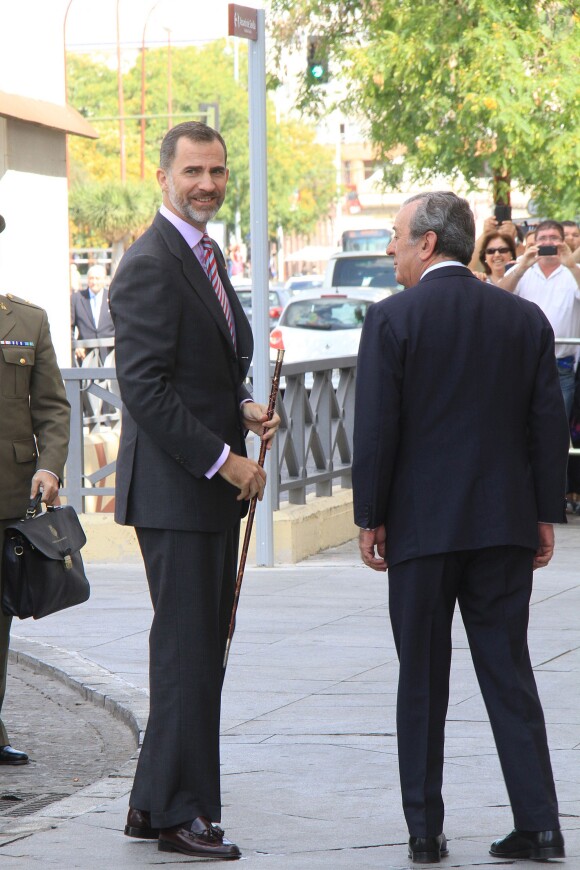 Le roi Felipe VI d'Espagne à la Real Maestranza de Caballeria à Séville le 12 juin 2015.