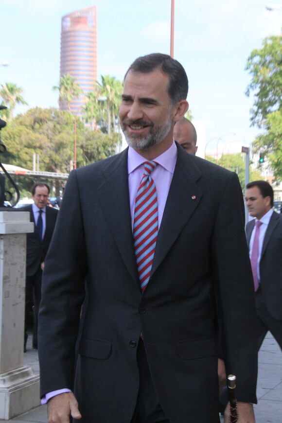 Le roi Felipe VI d'Espagne à la Real Maestranza de Caballeria à Séville le 12 juin 2015.