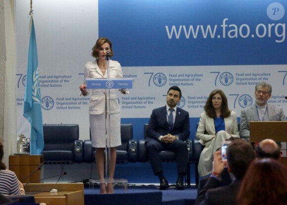 La reine Letizia d'Espagne a été nommée le 12 juin 2015 Ambassadrice spéciale de la FAO pour la nutrition, à Rome, au siège de l'Organisation des Nations unies pour l'Alimentation et l'Agriculture.